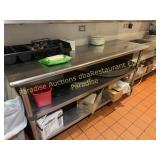 Stainless Table with 2 undershelves and bull nose