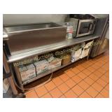 Stainless Stand bull nose w 1 undershelf