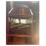 Highchair - brown wood