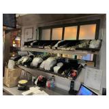 Dbl Shelf sets stainless for condiment organizatio