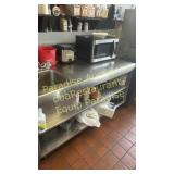stainless cabinet with 2 undershelves heavy duty