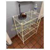 small wire shelf white 3 tier
