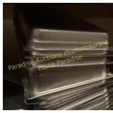 Stack of 10 hotel pans stainless