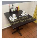 SET OF TWO -- 2  seater wood Dark table