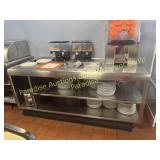 stainless counter -- left side 2 hole for warmer