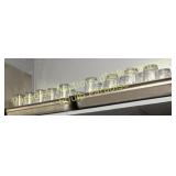 two bins of glass in 2 hotel pans