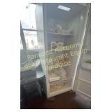 GE Freezer white upright with shelves