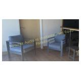 Set of 2 Chairs and side table