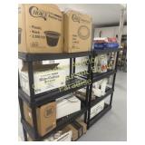 Two Plastic Shelving units black as SET