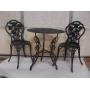Mix of Cast Iron and Aluminum  Chairs and Table
