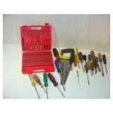 Bit Set in Red Case and Screwdrivers