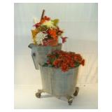 Mop Bucket with Floral Arrangement