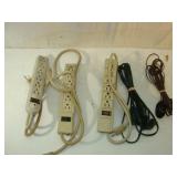 Three Power Strips and Cords