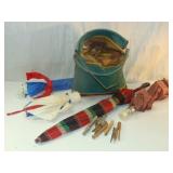 Vintage Clothes Pins and Umbrellas