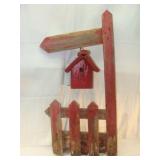 Wooden Red Bird House