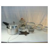Matched Bowls, Pressure Cooker and Potpourri