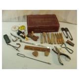 Two Hunting Tags 1955 and 80, Pins and Misc