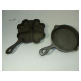 Two Small Cast Iron Skillets