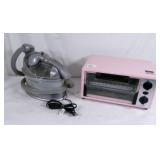 Pink Toaster Oven and CONAIR Steamer