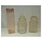 Three Glass Containers
