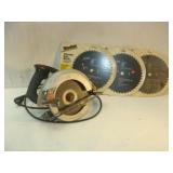 7.25 SKIL Saw and 3 - 8 Inch Blades - Works