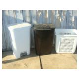 White and Black Waste Bins