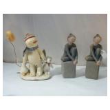 Two WILLOW Tree and Bonnie Lynn Snowman