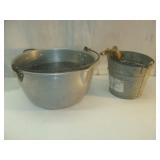 Pail and Aluminum Pot