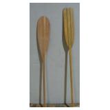 Two Wooden Paddles