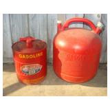 One Metal and One Round Gas Jugs