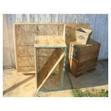 Apple Crate and various Wood Pieces