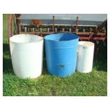 Three Plastic Cut Barrels