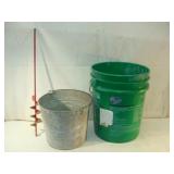 Galvanized and 5 Gallon Pail