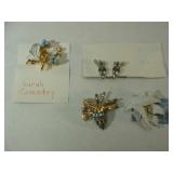Sarah Coventry and Beautiful Ear Ring Broch Set