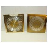 Two Brass Clock Faces