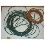 Green and Orange Electrical Cords
