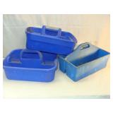 Three Blue Hand Totes