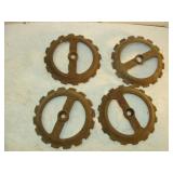 Antique Cast Iron Planter Plates