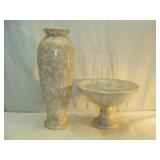 Vase and Fruit Bowl