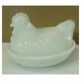 Milk Glass Nested Hen