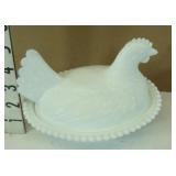 Milk Glass Nested Hen