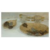 Golden Trimmed Creamer Sugar and