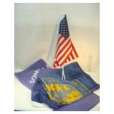 Nebraska, Conch and USA Flags