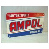 Cast Iron AMPOL Oil Sign