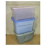 Three Totes with Lids
