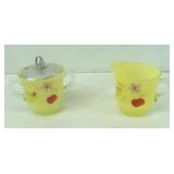 Vintage Yellow Sugar and Creamer