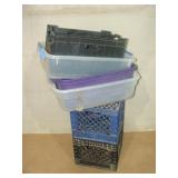 Milk Crates and Various Totes