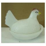 Milk Glass Nested Hen