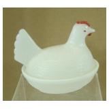 Milk Glass Nested Hen
