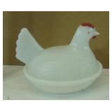 Milk Glass Nested Hen